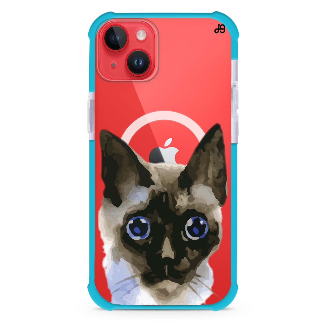 Watercolour Cat iPhone 15 Plus Magsafe 兼容超強防摔保護殼