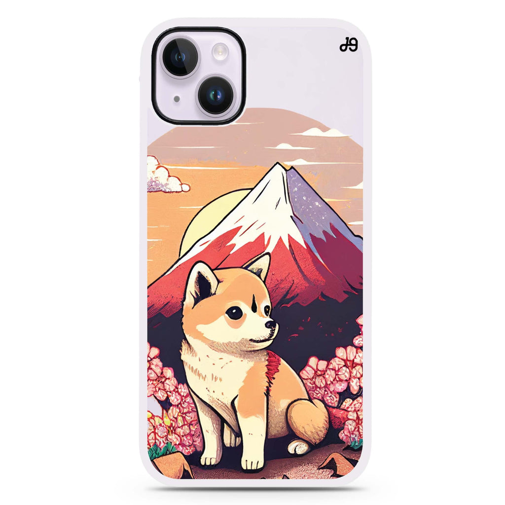 Shiba Inu & Fuji Mountain iPhone 15 Plus 防衝擊保護殼