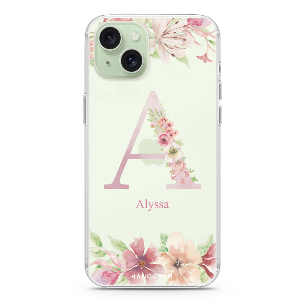 Monogram & Floral iPhone 15 水晶透明保護殼
