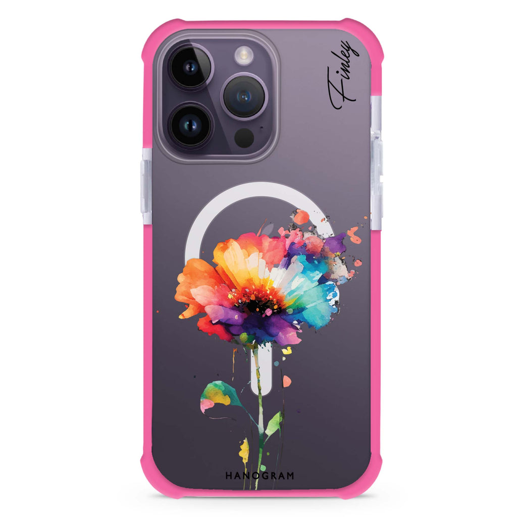 A Beautiful Watercolour Flower iPhone Magsafe 兼容超強防摔保護殼