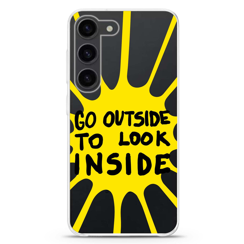 Go Outside to Look INSIDE shine Samsung Galaxy 水晶透明保護殼