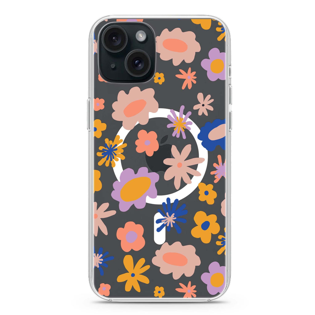 My love & pure heart iPhone 15 Plus Magsafe 兼容水晶透明保護殼