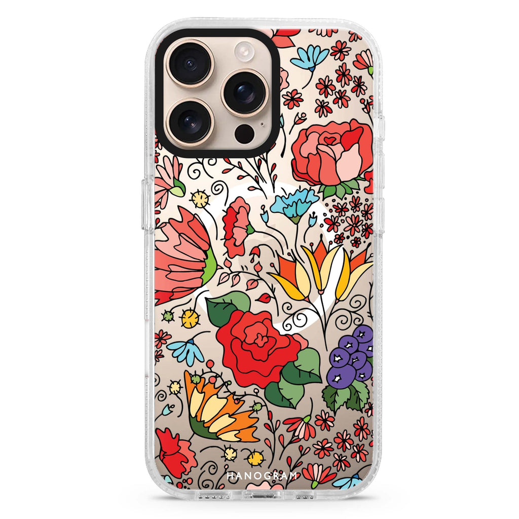 Petal Poetry Magsafe 兼容水晶透明保護殼