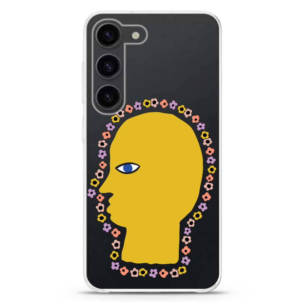 Floral Brain Samsung Galaxy 水晶透明保護殼