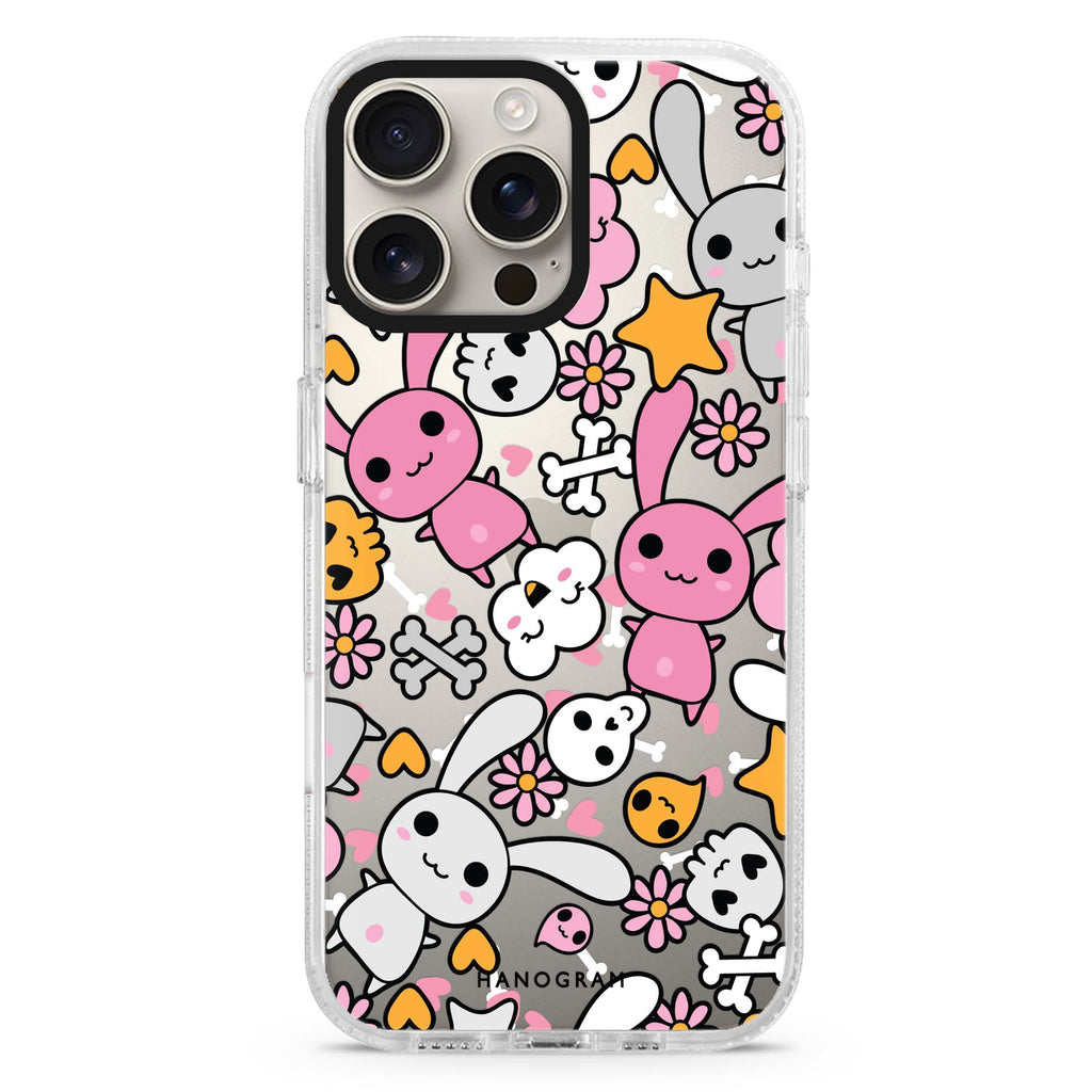 Bunny Doodles iPhone 16 Pro & 16 Pro Max Case - Personalized and Stylish Protection