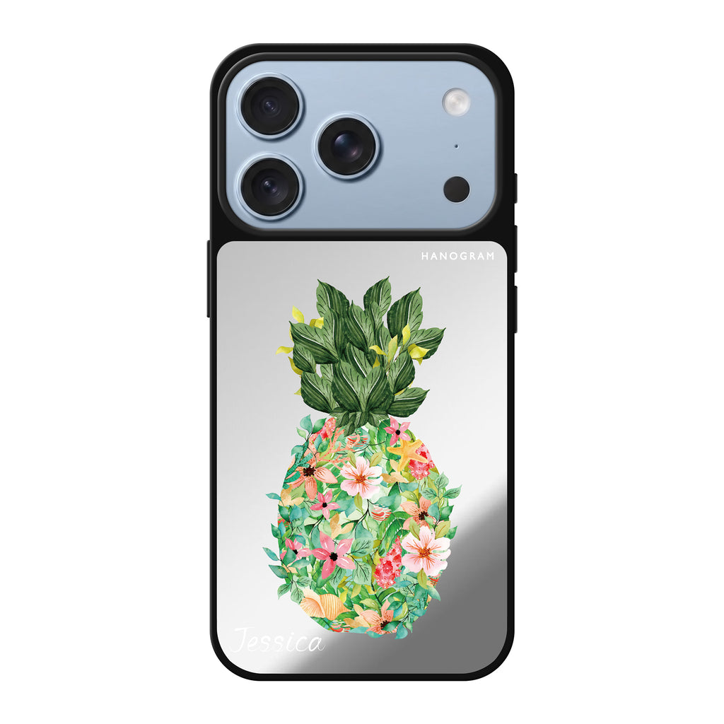 Floral Pineapple 鏡面手機殼