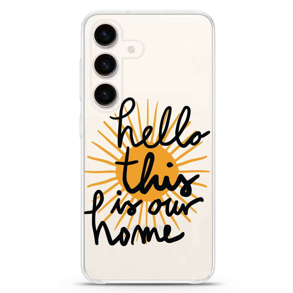 Hello! Samsung Galaxy S26/S25/S24 水晶透明保護殼正面展示
