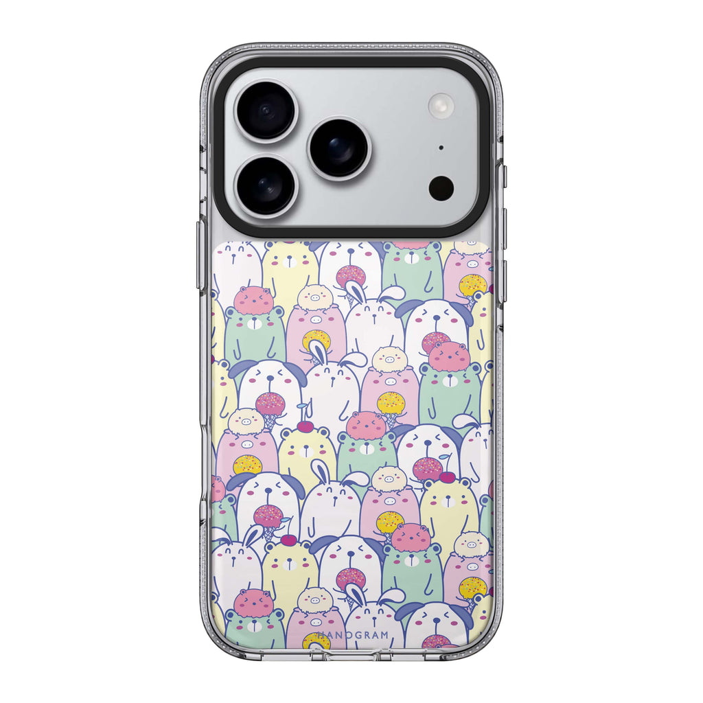 Charm Critters iPhone 17 Pro Max MagSafe 水晶透明保護殼 動物圖案設計 圖1