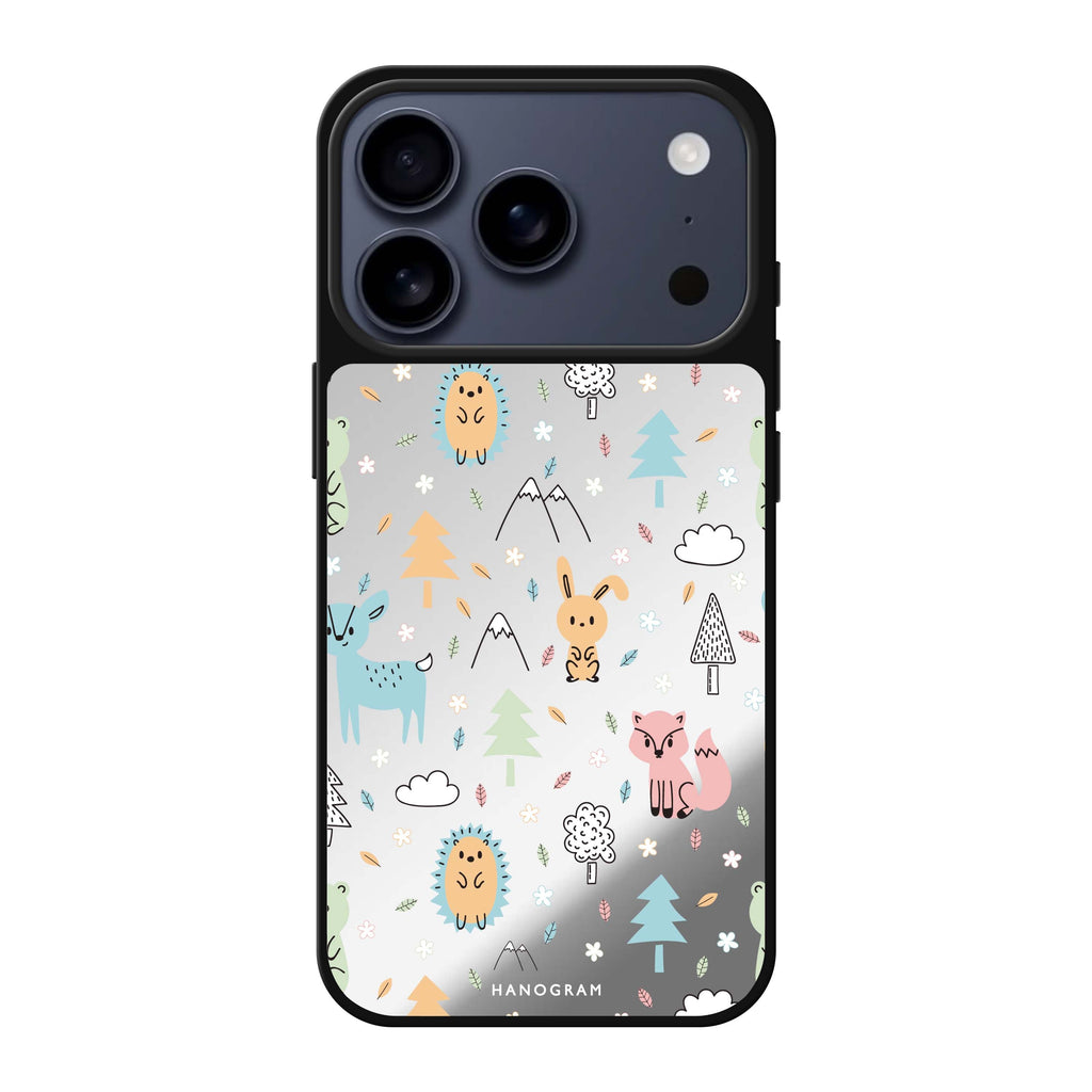 Whimsy Wildlife 圖案 iPhone 17 Pro Max 鏡面手機殼主圖