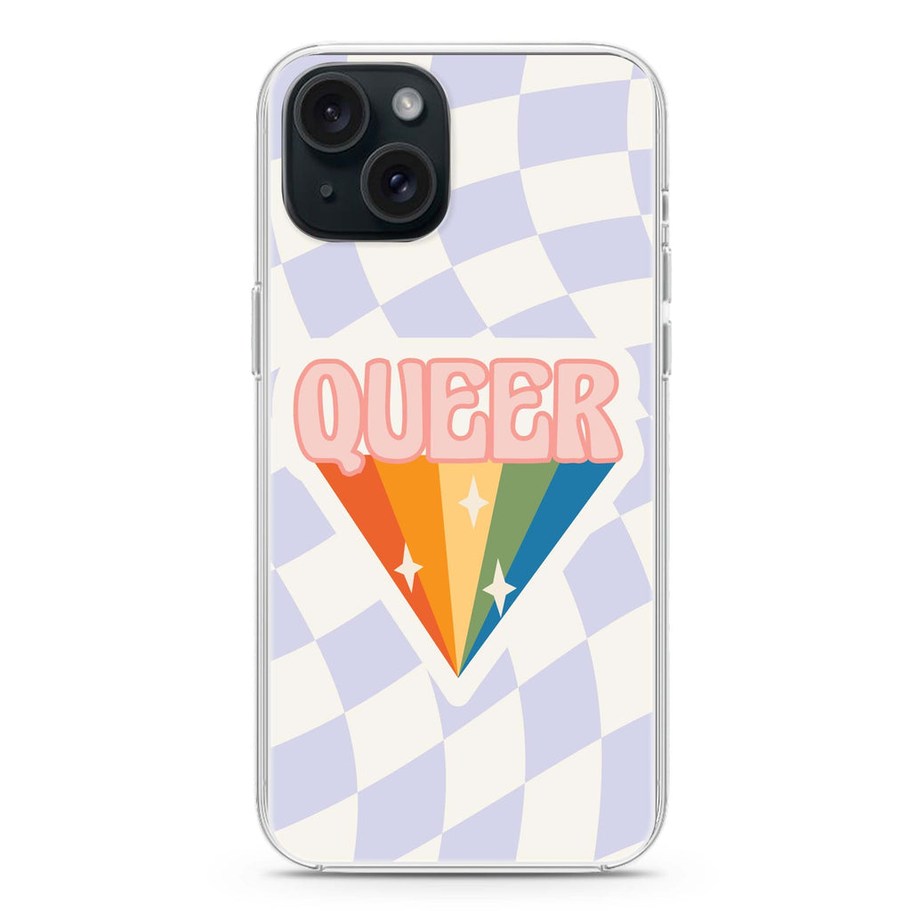 Queer iPhone 15 Plus Magsafe 兼容水晶透明保護殼
