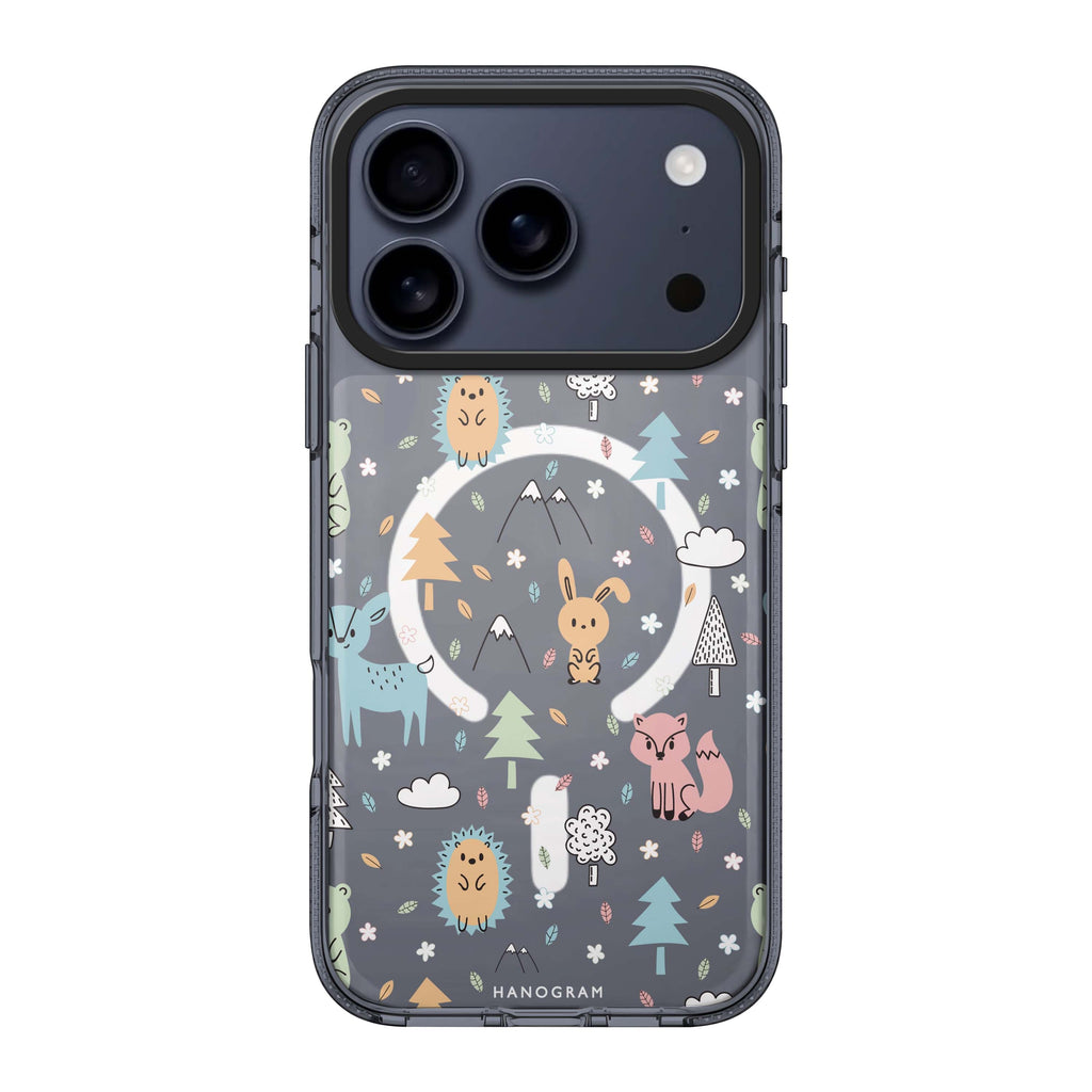 Whimsy Wildlife iPhone 17 Pro Max MagSafe 水晶透明保護殼 插畫圖案設計 圖1