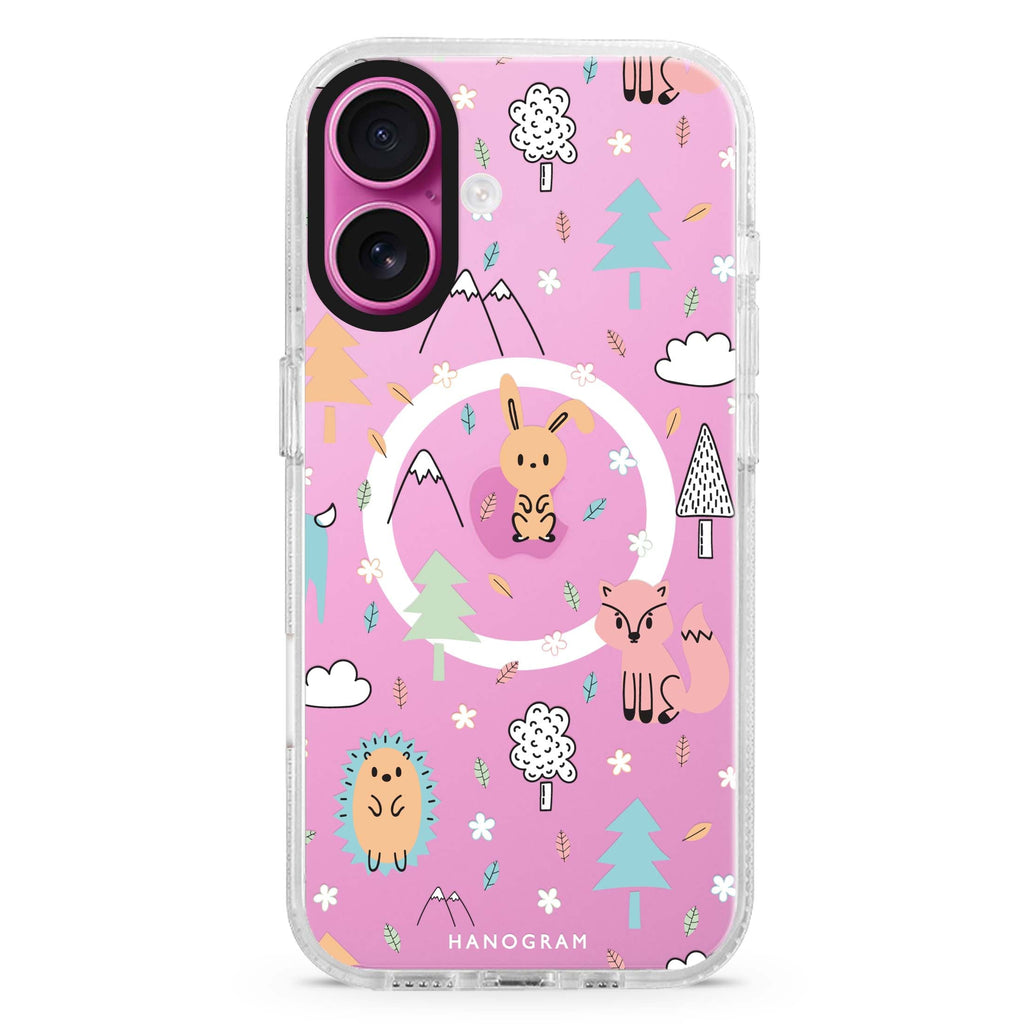 Whimsy Wildlife Magsafe 兼容水晶透明保護殼