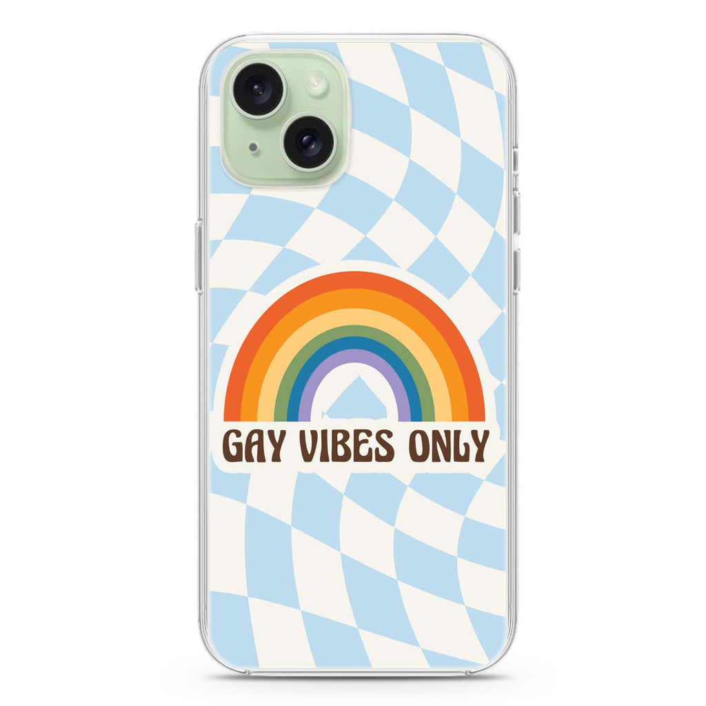 Gay Vibes Only iPhone 15 Plus Magsafe 兼容水晶透明保護殼