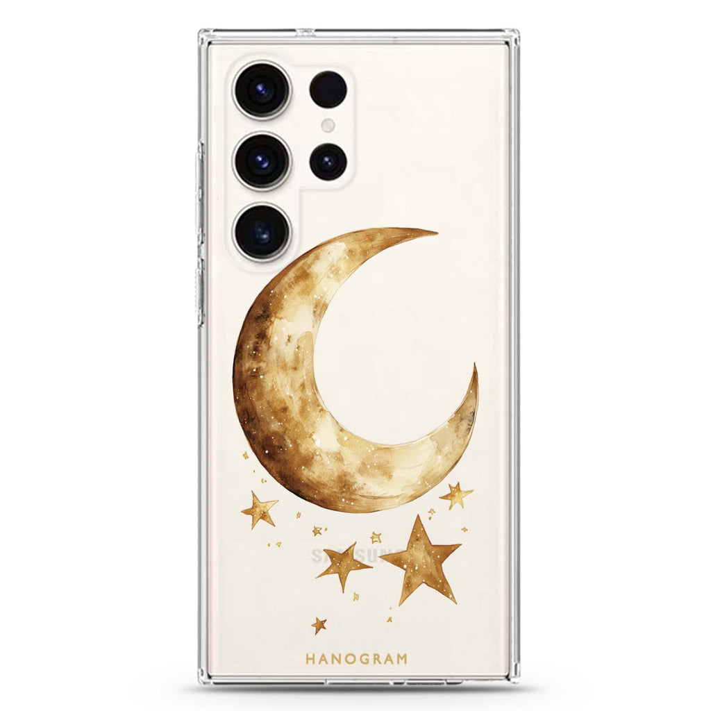 Moonlit Enchantment Samsung Galaxy Ultra 透明保護殼，適用 S26/S25/S24/S23 Ultra，圖1