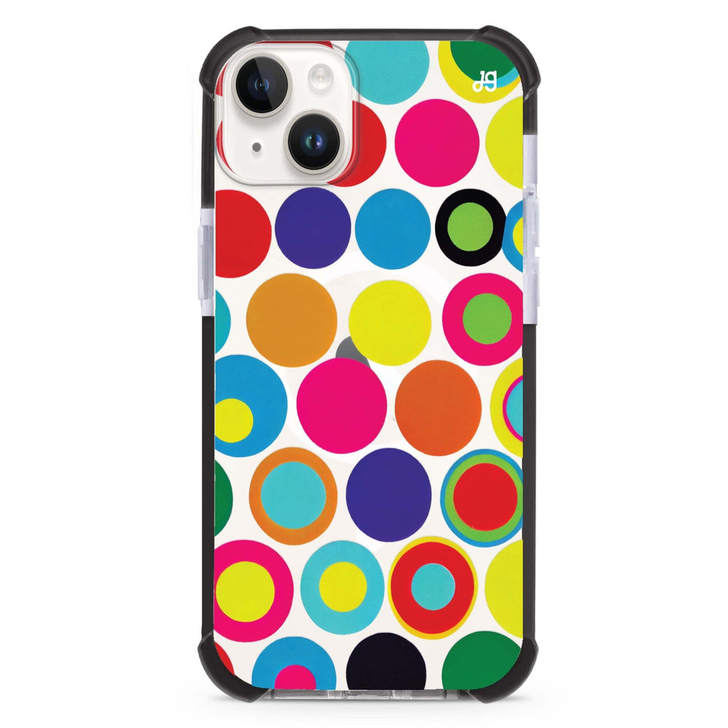 Polka Dot Pattern II iPhone 15 Plus Magsafe 兼容超強防摔保護殼