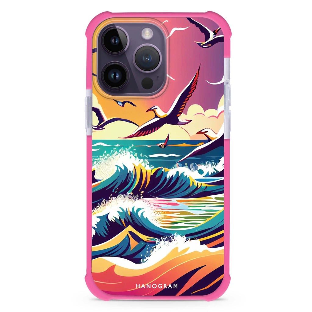 Waves & seagulls iPhone Magsafe 兼容超強防摔保護殼