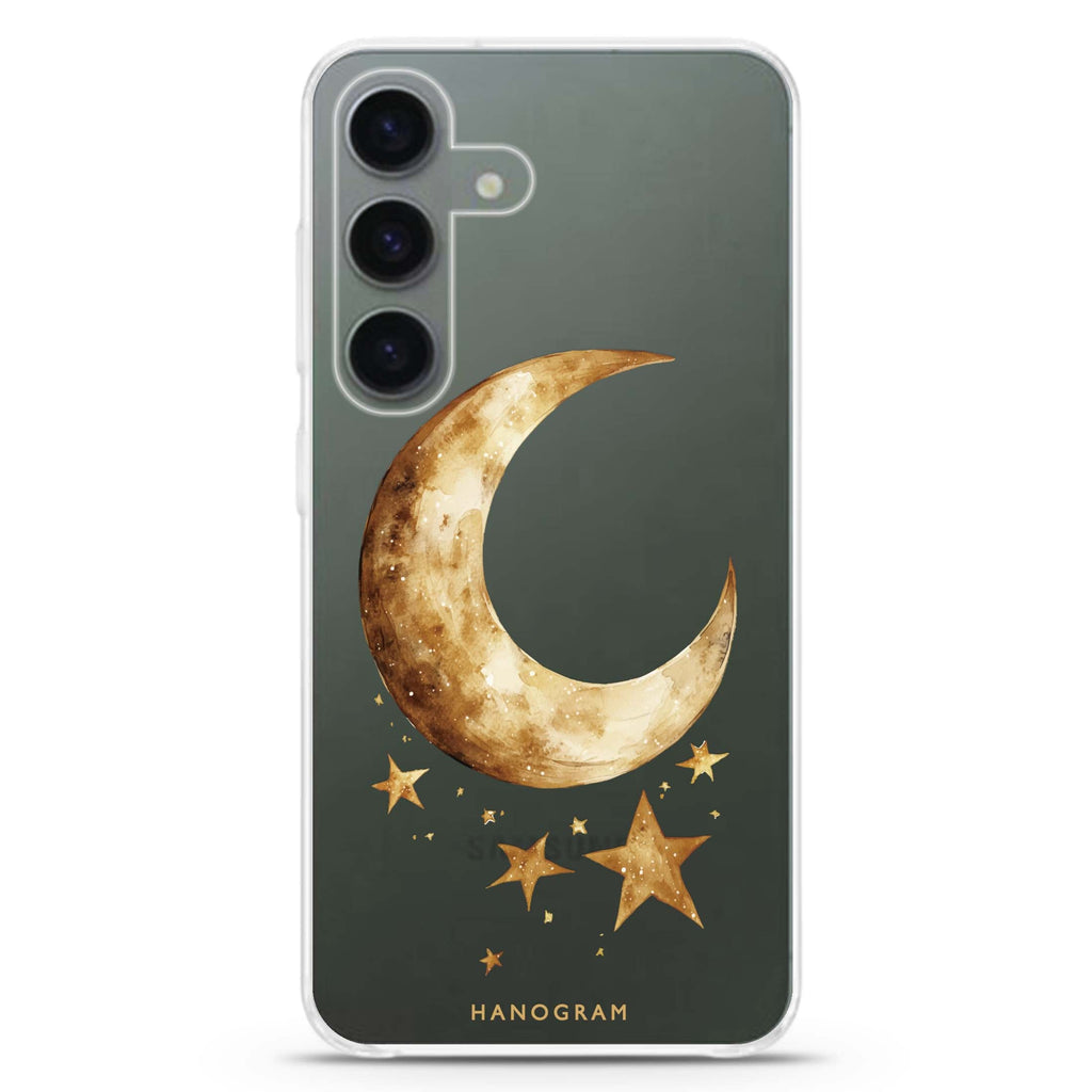 Moonlit Enchantment Samsung Galaxy S26/S25/S24 水晶透明保護殼正面展示