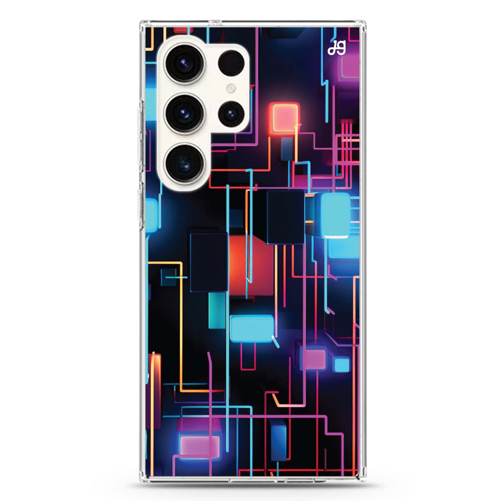 Neon Fusion Samsung Galaxy Ultra 透明保護殼，適用 S26/S25/S24/S23 Ultra，圖1