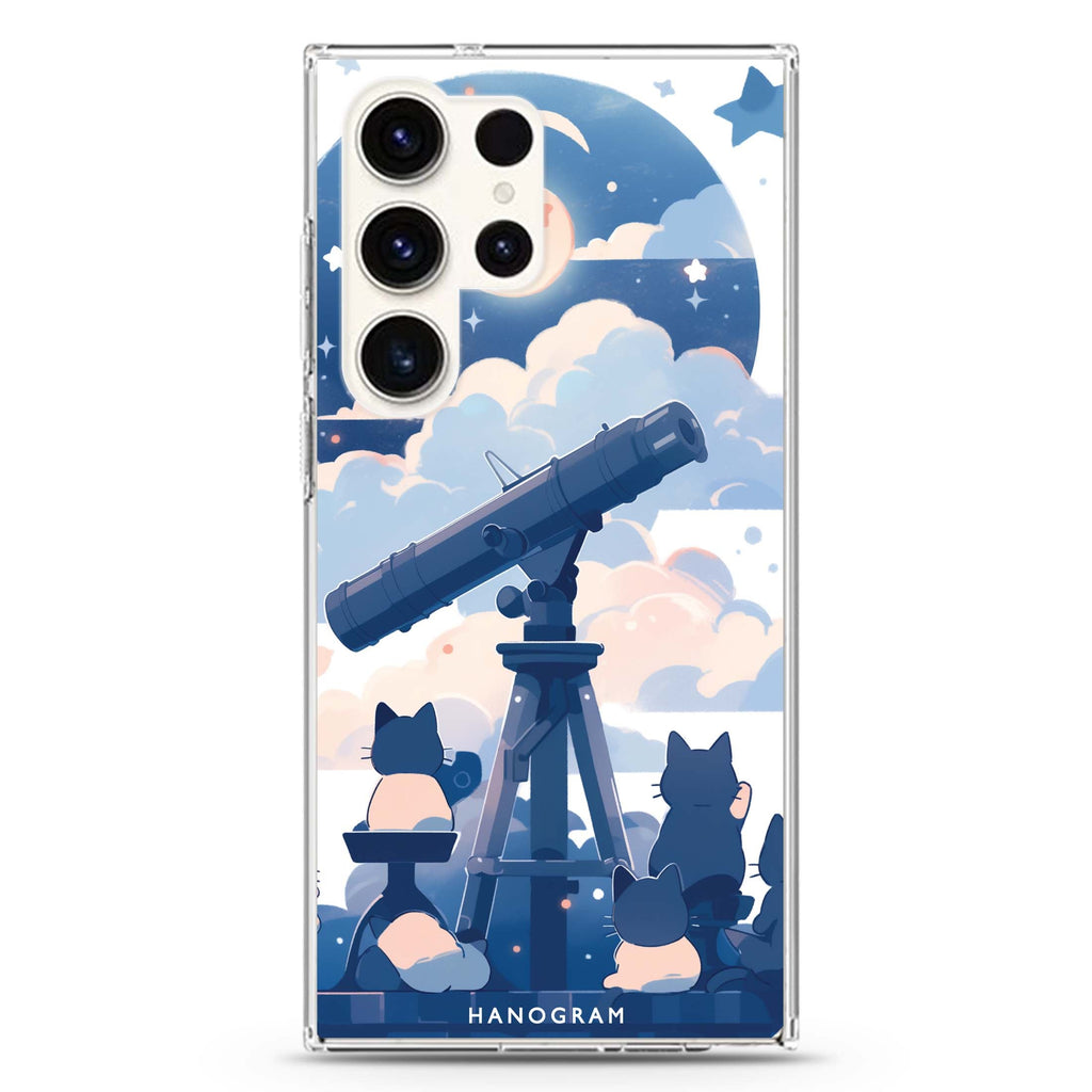 StarGaze Kitty Samsung Galaxy Ultra 透明保護殼，適用 S26/S25/S24/S23 Ultra，圖1
