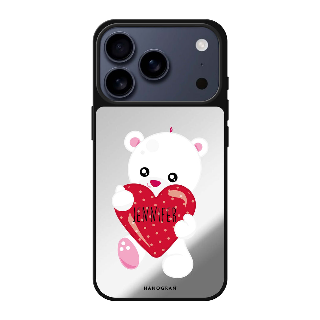 Lovely Bear 小熊 iPhone 17 Pro Max 鏡面手機殼主圖