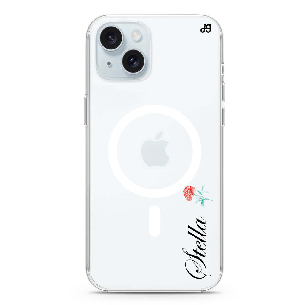 Little Flower II iPhone 15 Plus Magsafe 兼容水晶透明保護殼