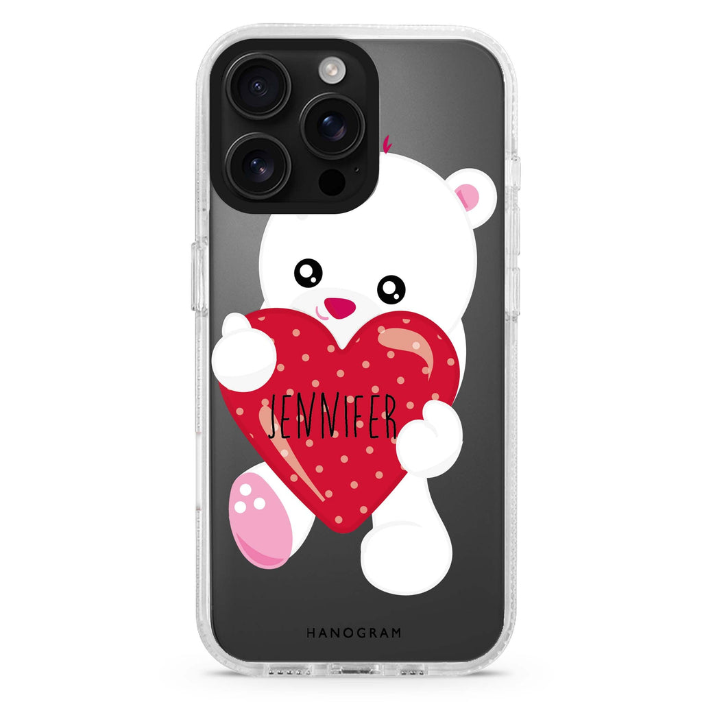 Lovely Bear Magsafe 兼容水晶透明保護殼