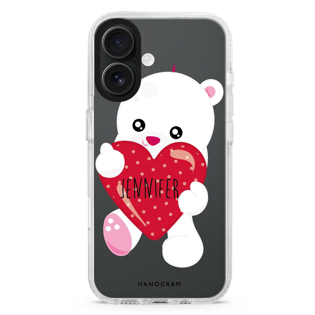 Lovely Bear Magsafe 兼容水晶透明保護殼
