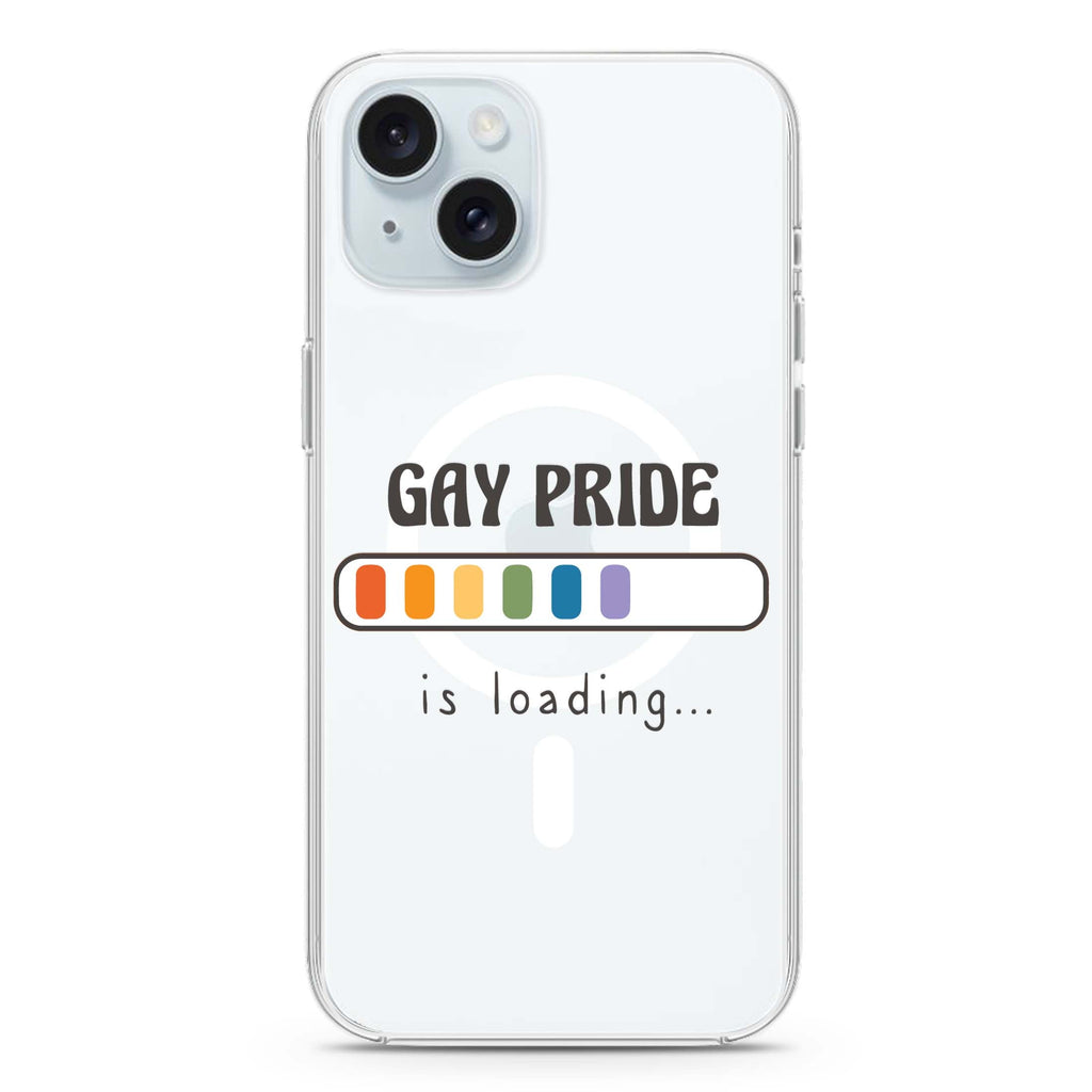 Gay Pride is loading iPhone 15 Magsafe 兼容水晶透明保護殼