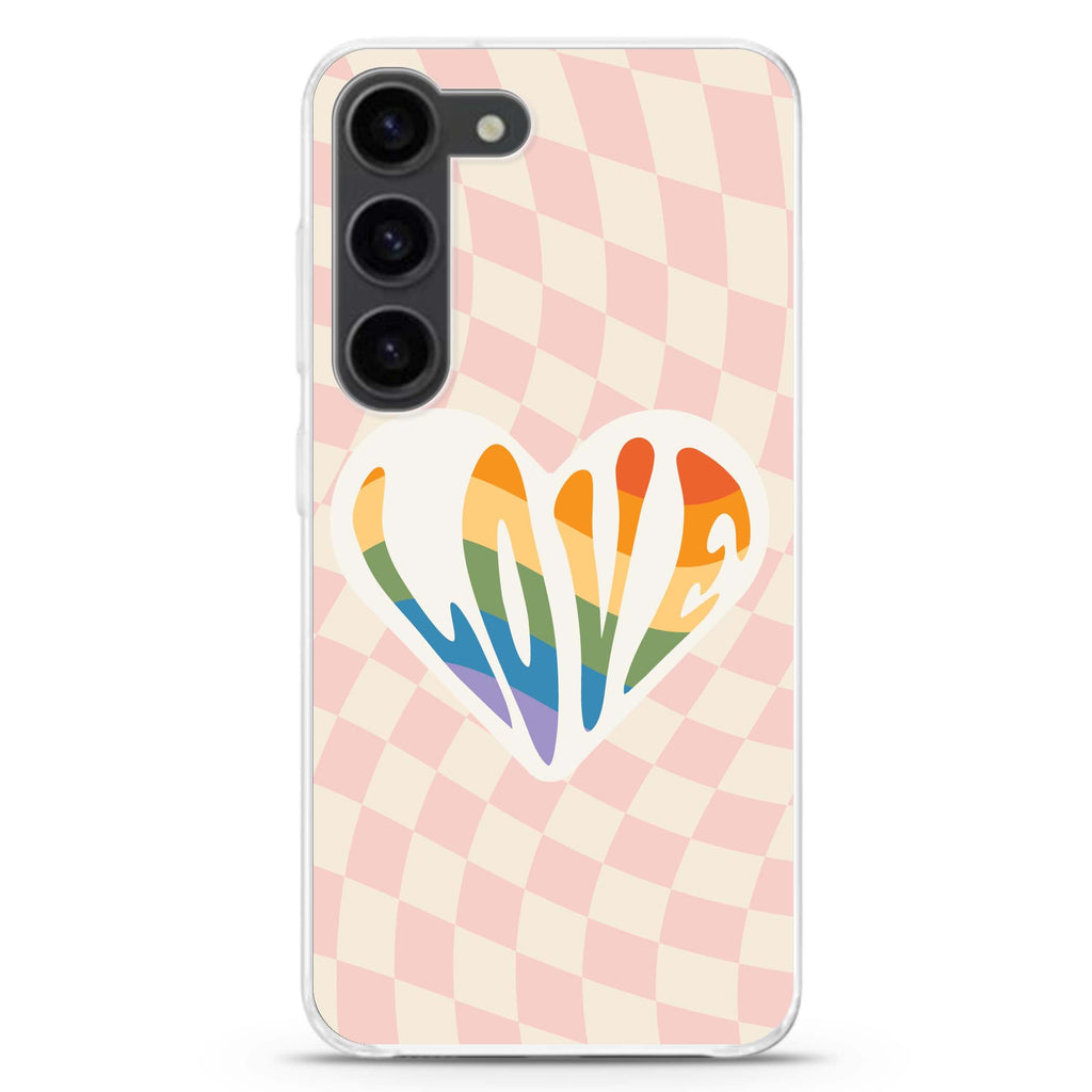 Rainbow LOVE Samsung Galaxy 水晶透明保護殼