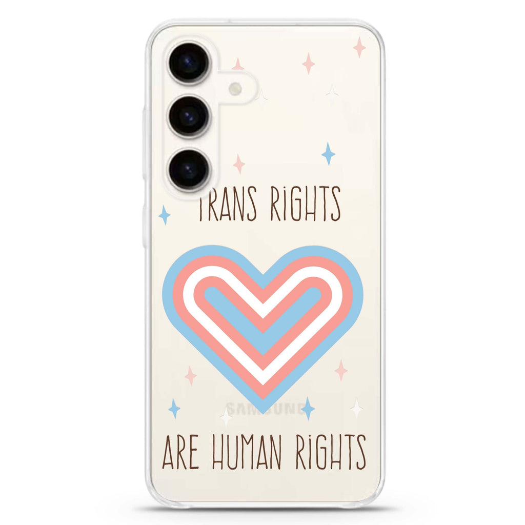 Human Rights Samsung Galaxy S26/S25/S24 水晶透明保護殼正面展示