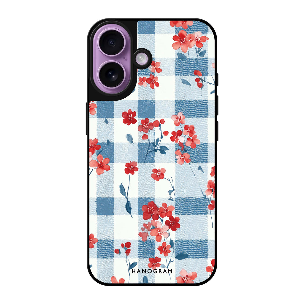 Reflective iPhone 16 Mirror Case –Cherry Meadow Design