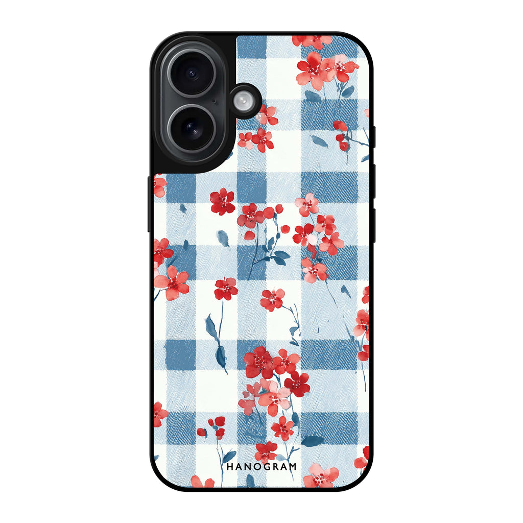 Reflective iPhone 16 Mirror Case –Cherry Meadow Design