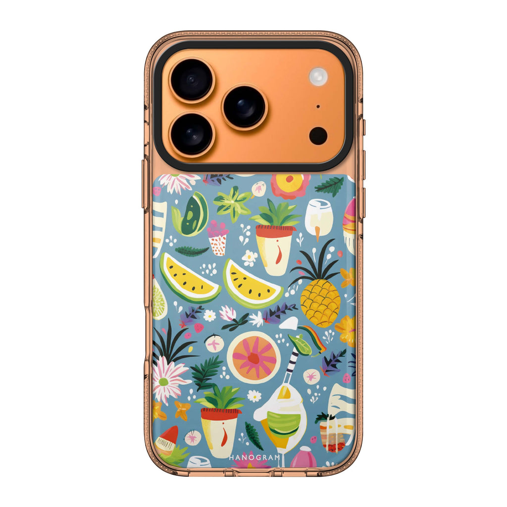 Tropical Treats iPhone 17 Pro Max MagSafe 水晶透明保護殼 插畫圖案設計 圖1