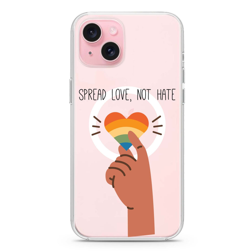 Spread Love iPhone 15 Plus Magsafe 兼容水晶透明保護殼