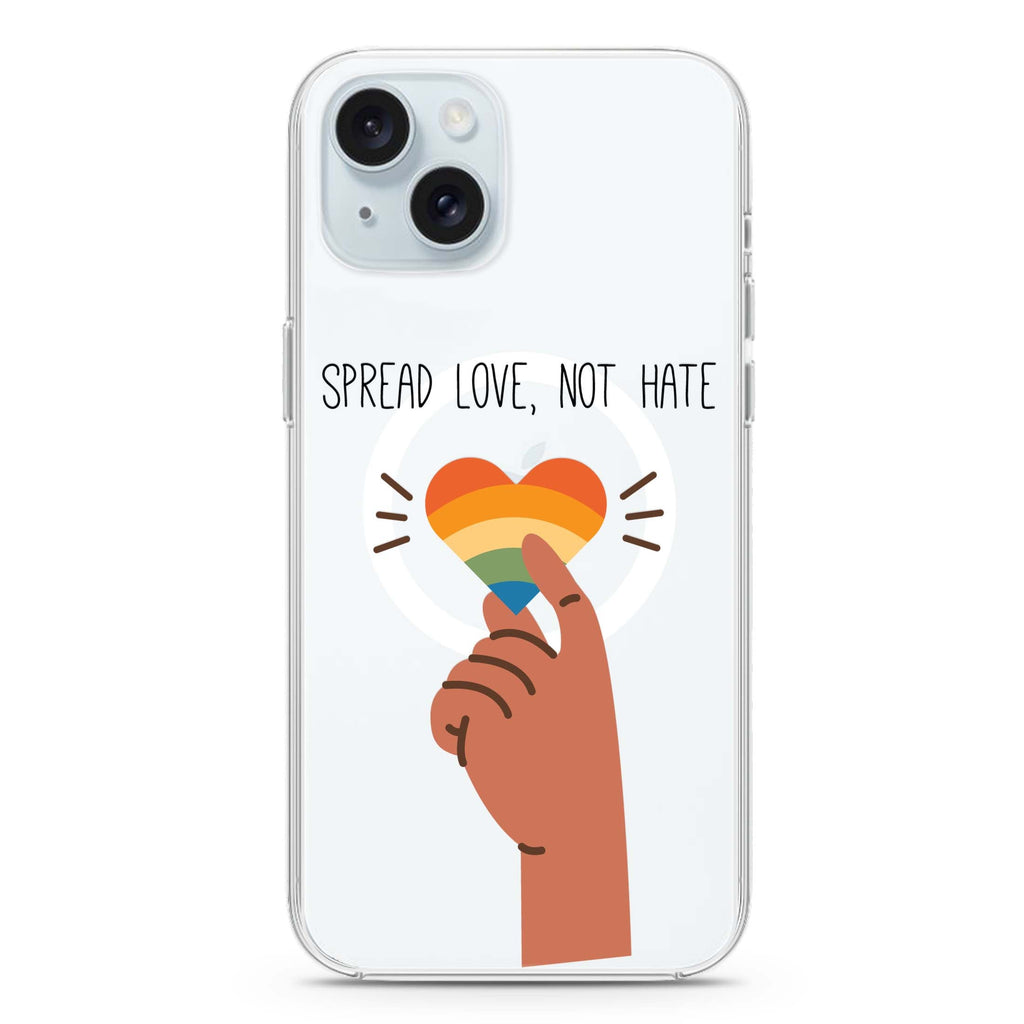 Spread Love iPhone 15 Magsafe 兼容水晶透明保護殼