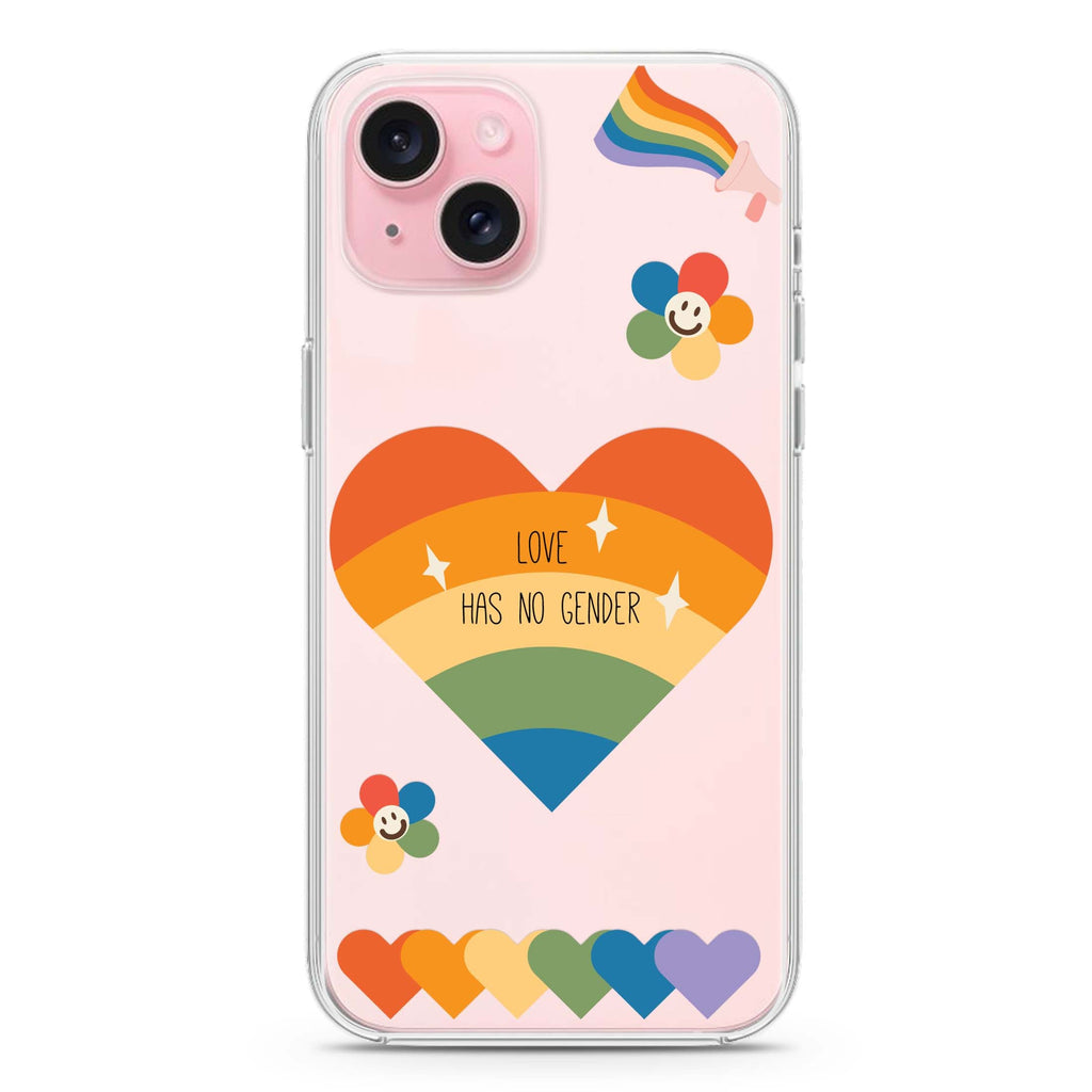 Love Has no gender iPhone 15 水晶透明保護殼