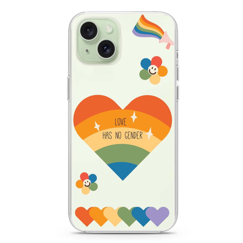 Love Has no gender iPhone 15 plus 水晶透明保護殼