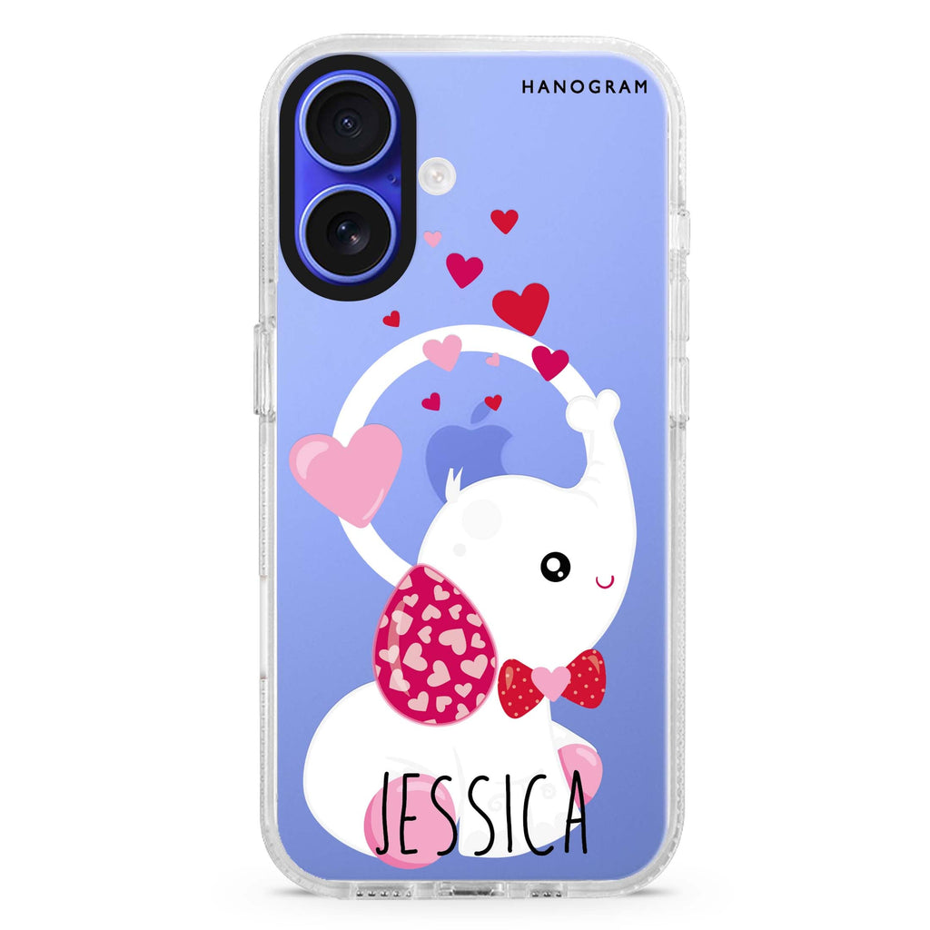 Lovely Elephant Magsafe 兼容水晶透明保護殼