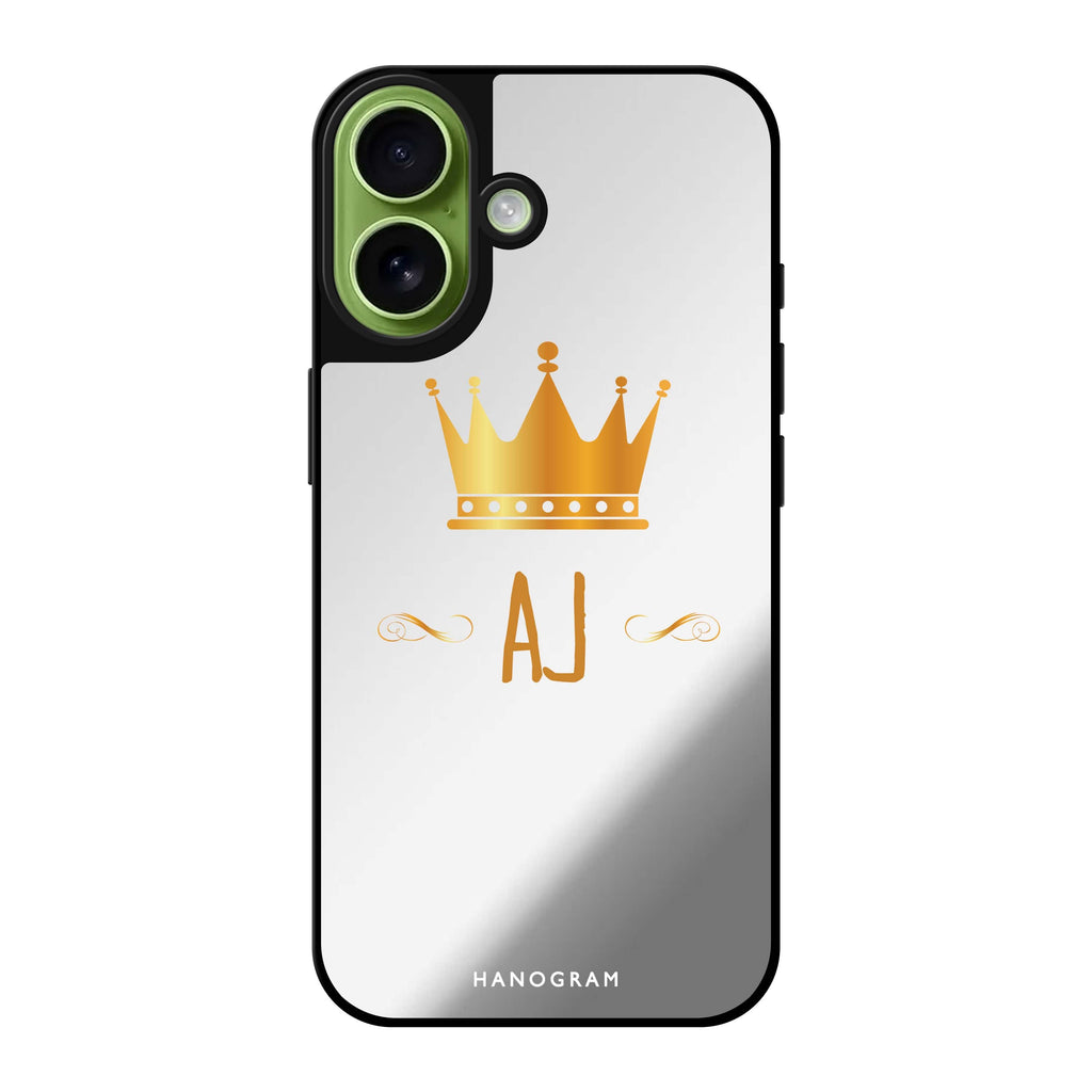 Reflective iPhone 16 Mirror Case –King's crown Design