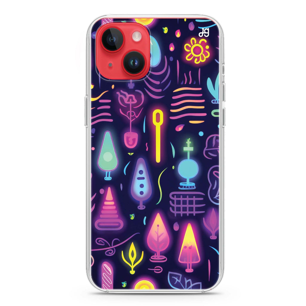 Sparkling Neon iPhone 14 Plus Magsafe 兼容水晶透明保護殼