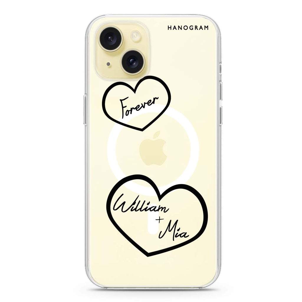 Sweet Heart II iPhone 15 Magsafe 兼容水晶透明保護殼