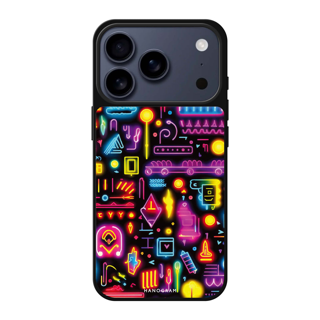 Neon Dreams 圖案 iPhone 17 Pro Max 鏡面手機殼主圖