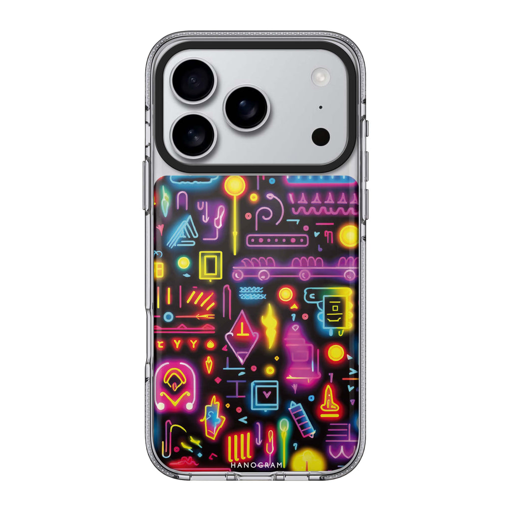 Neon Dreams iPhone 17 Pro Max MagSafe 水晶透明保護殼 插畫圖案設計 圖1
