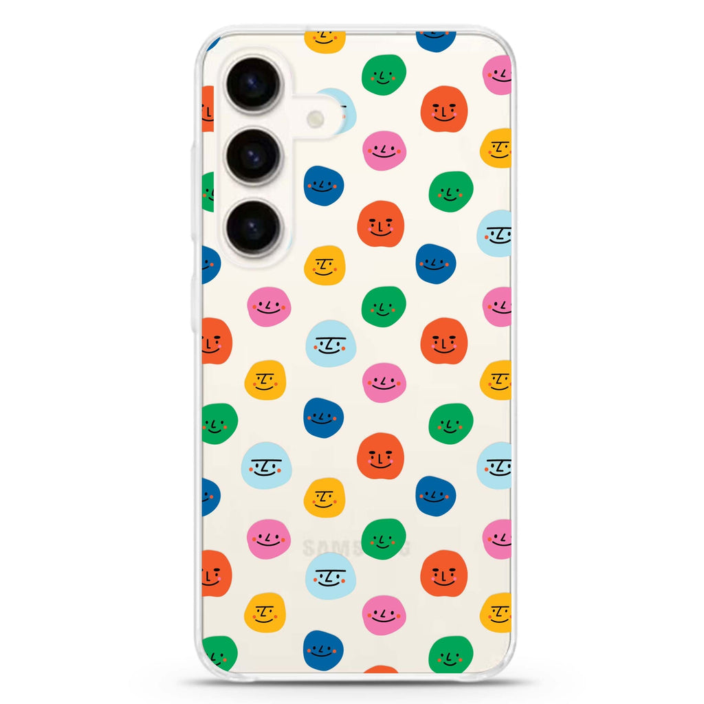 Make me smile Samsung Galaxy S26/S25/S24 水晶透明保護殼正面展示