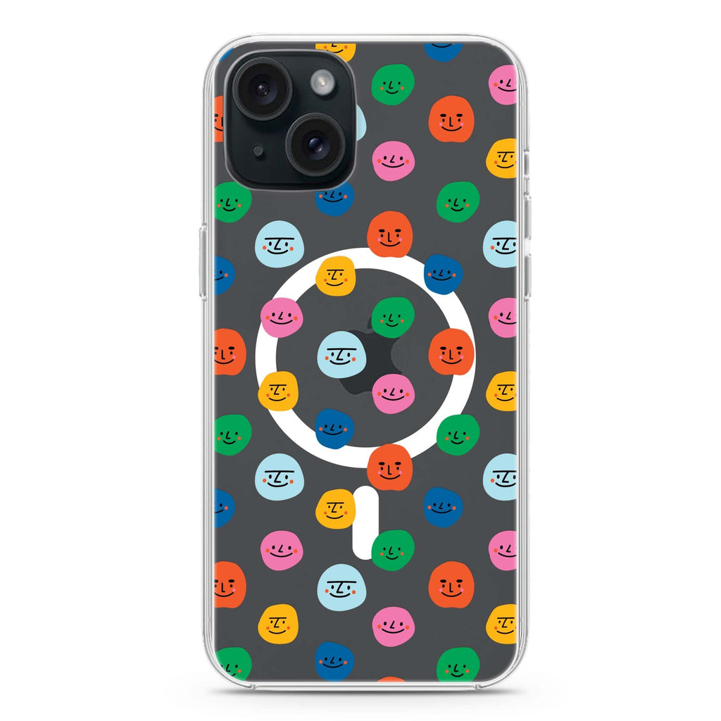 Make me smile iPhone 15 Magsafe 兼容水晶透明保護殼
