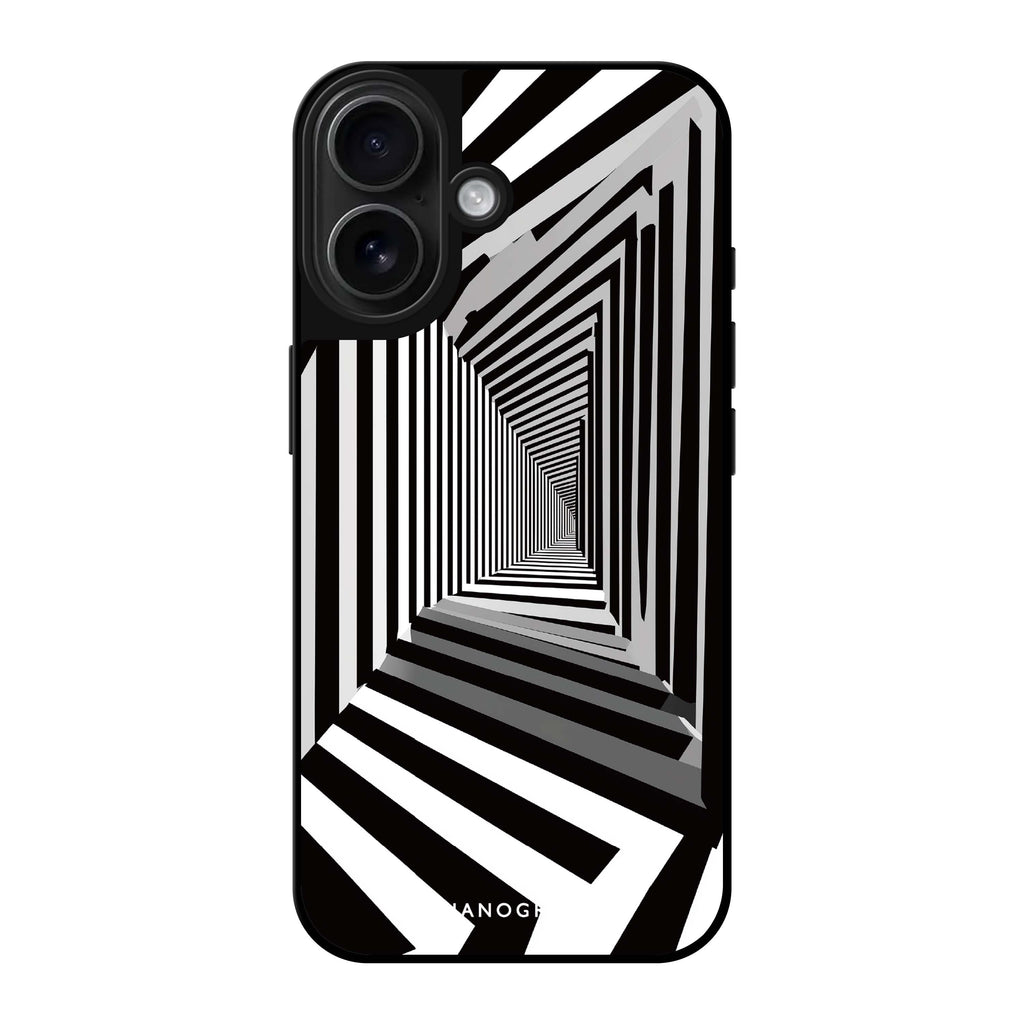 Reflective iPhone 16 Mirror Case –Warped Vision Design