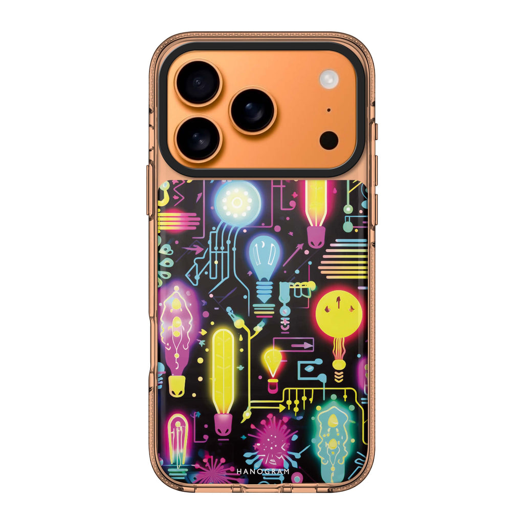 Neon Cascade iPhone 17 Pro Max MagSafe 水晶透明保護殼 插畫圖案設計 圖1