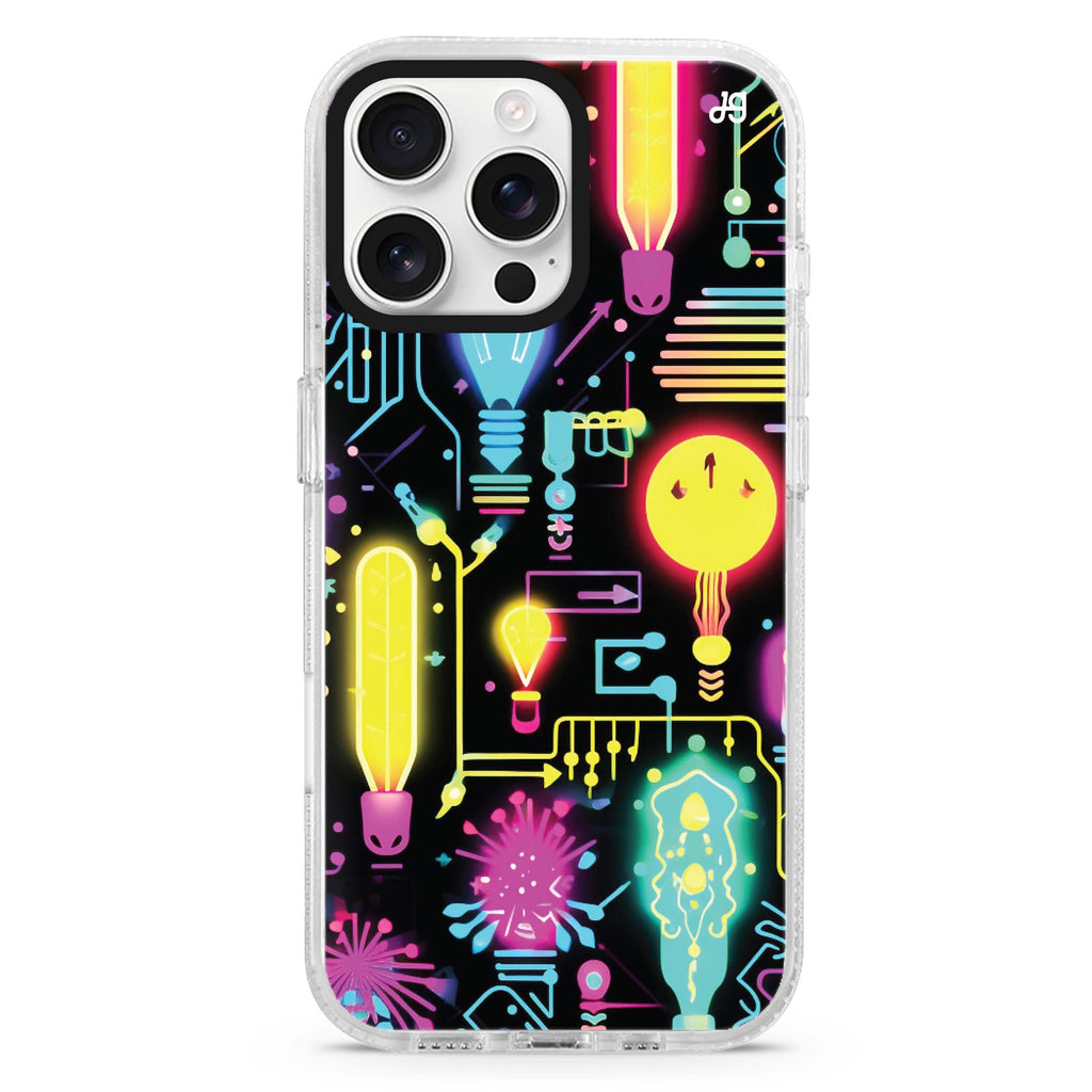 Neon Cascade iPhone 16 Pro & 16 Pro Max Case - Personalized and Stylish Protection
