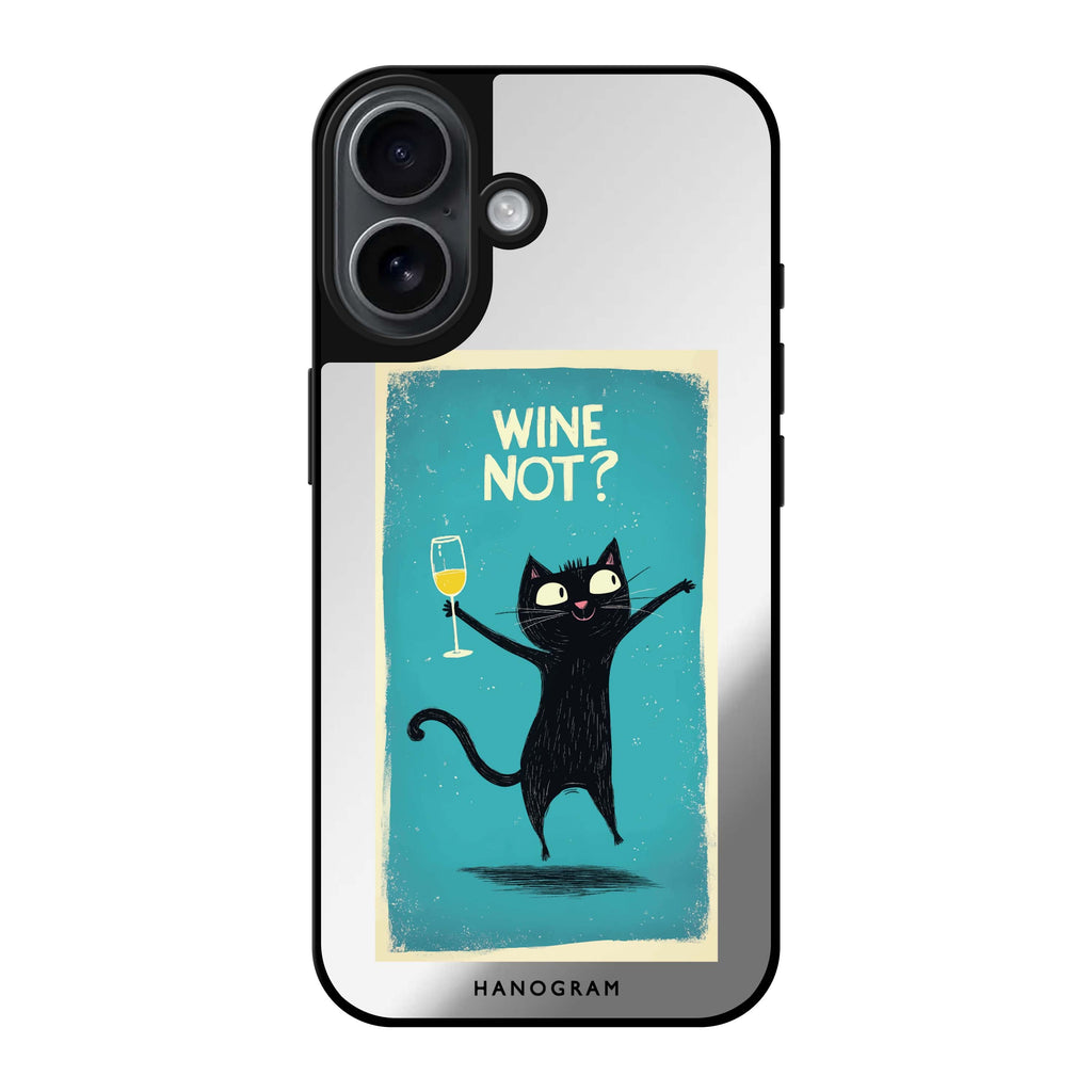 Reflective iPhone 16 Mirror Case –Wine Not? Design