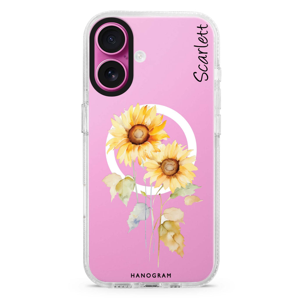 Sunny Blooms Magsafe 兼容水晶透明保護殼